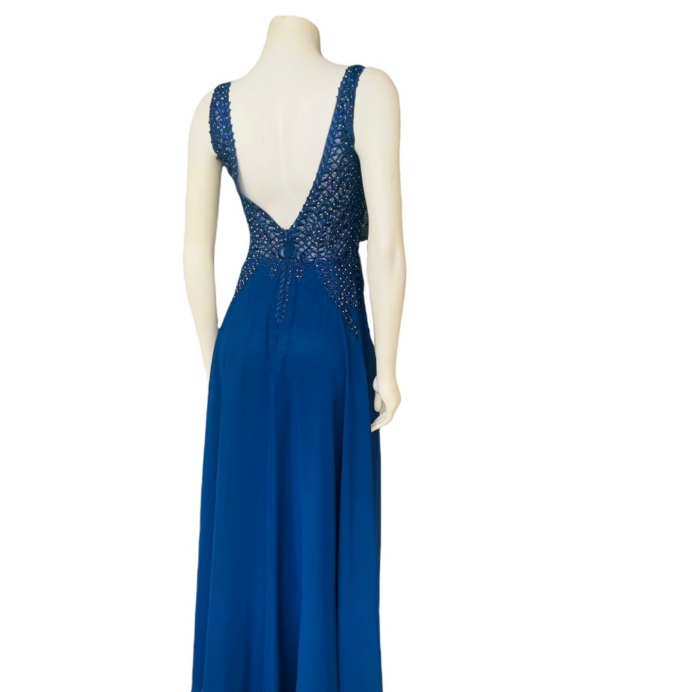 Formal Dress Gown Gianni Bini Appliqué Bodice Embellished Dress - Picture 9 of 10